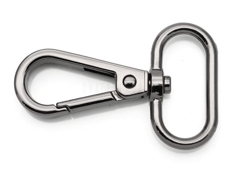 CRAFTMEMORE CRAFTMEMORE Snap Hook Swivel Push Gate Lobster Clasps Fashion Clips Purse Making FS10 Pack of 10 Gunmetal 1 Inch 