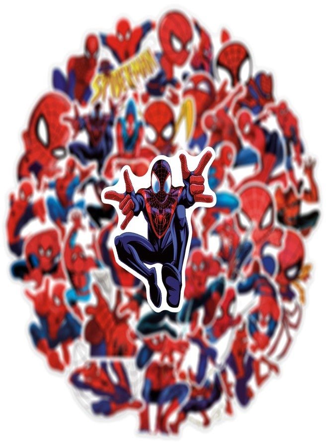 RUBANG 50pcs Spiderman Stickers for Water Bottle, Cool SuperHero Movie Waterproof Vinyl Decal for Kids Teen Adult Laptop Skateboard Phone Travel Case Bike Guitar Computer - Image 4