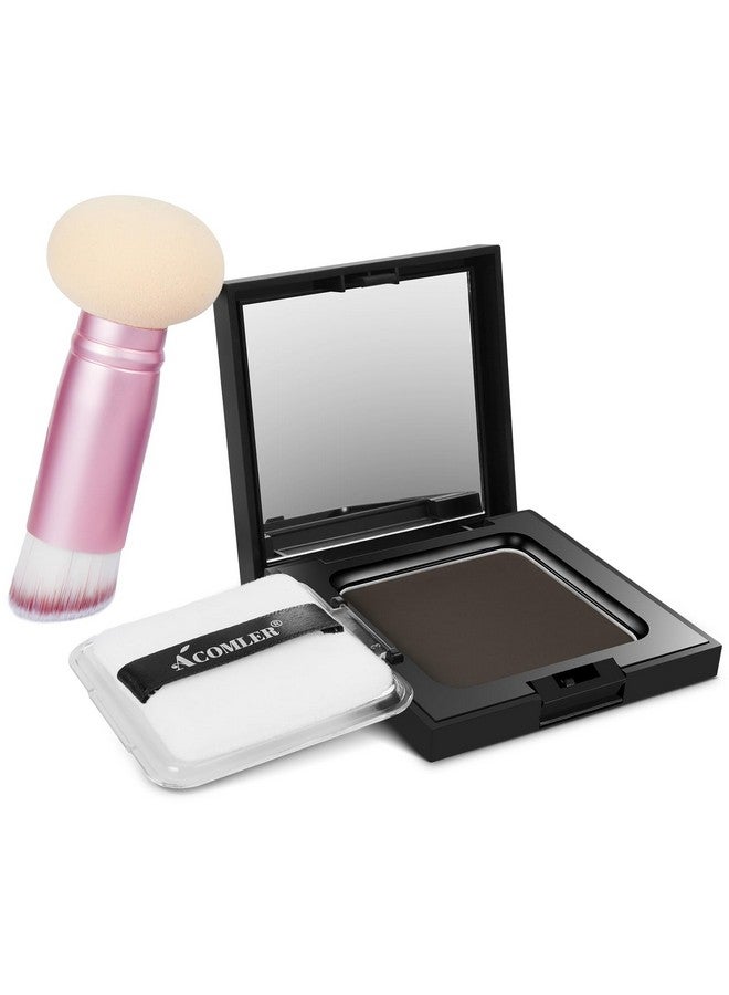 أكوملير صبغة شعر أكوملر لتجديد جذور الشعر، بودرة لتجديد جذور الشعر، بودرة خالية من التلك لخطوط الشعر الخفيفة، تغطية فورية للشعر الرمادي، بودرة شعر للنساء والرجال، تتضمن فرشاة مكياج (بني غامق، 0.42 أونصة) - Image 1