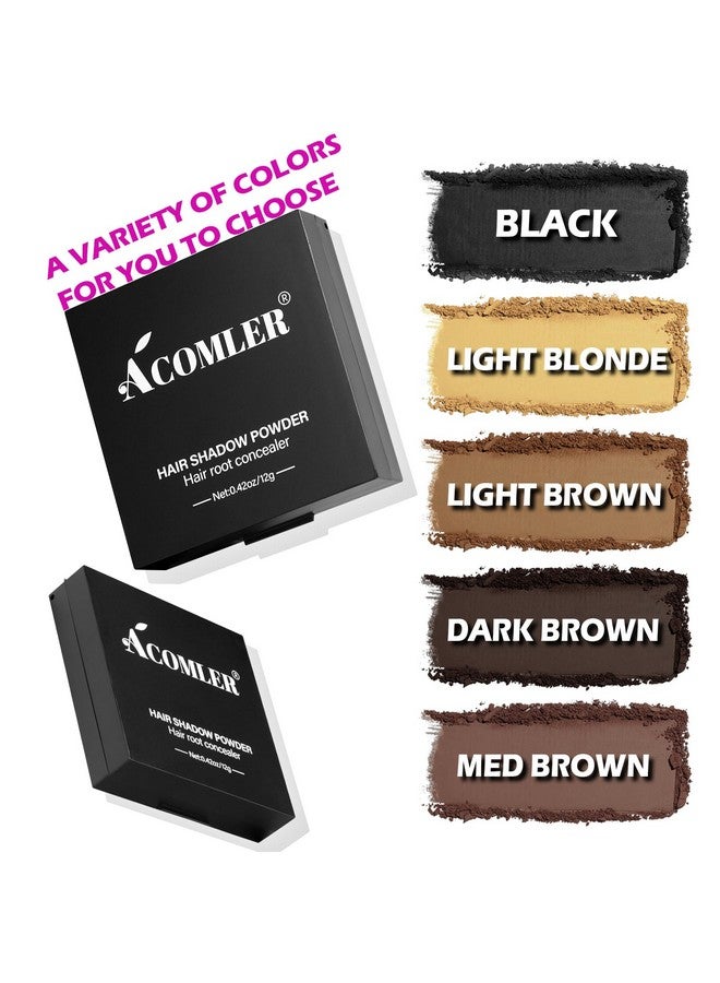 أكوملير صبغة شعر أكوملر لتجديد جذور الشعر، بودرة لتجديد جذور الشعر، بودرة خالية من التلك لخطوط الشعر الخفيفة، تغطية فورية للشعر الرمادي، بودرة شعر للنساء والرجال، تتضمن فرشاة مكياج (بني غامق، 0.42 أونصة) - Image 2