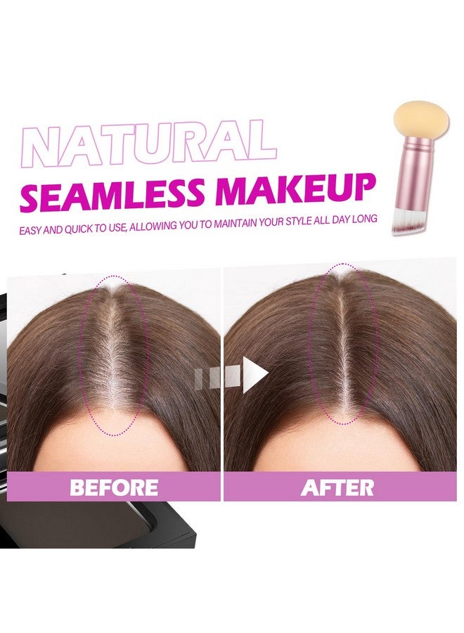 أكوملير صبغة شعر أكوملر لتجديد جذور الشعر، بودرة لتجديد جذور الشعر، بودرة خالية من التلك لخطوط الشعر الخفيفة، تغطية فورية للشعر الرمادي، بودرة شعر للنساء والرجال، تتضمن فرشاة مكياج (بني غامق، 0.42 أونصة) - Image 3