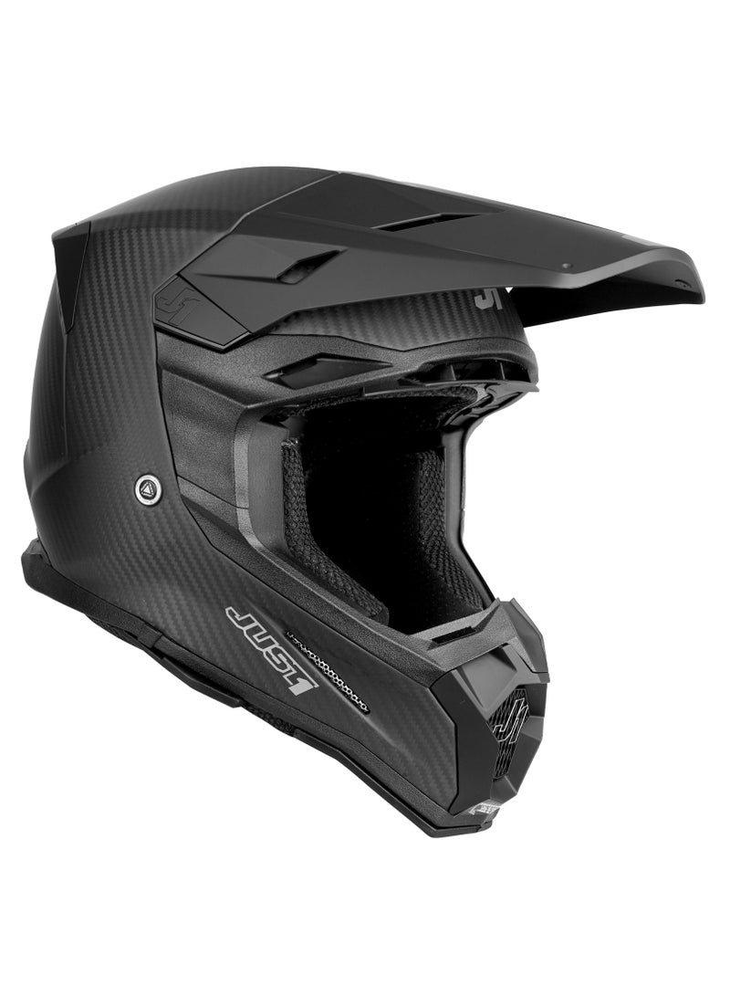 Just 1 J22 Solid Lightweight Carbon Fiber Off-Road Matte Motorcycle Helmet - 680021  - Image 1