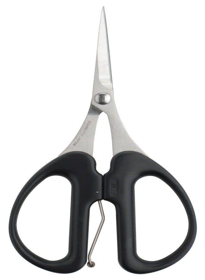 ALLEX\アレックス ALLEX Craft Scissors Heavy Duty Sharp Japanese Stainless Steel, Precision All Purpose Crafting Scissors with Spring Loaded Handle, Made in JAPAN, Black - Image 2