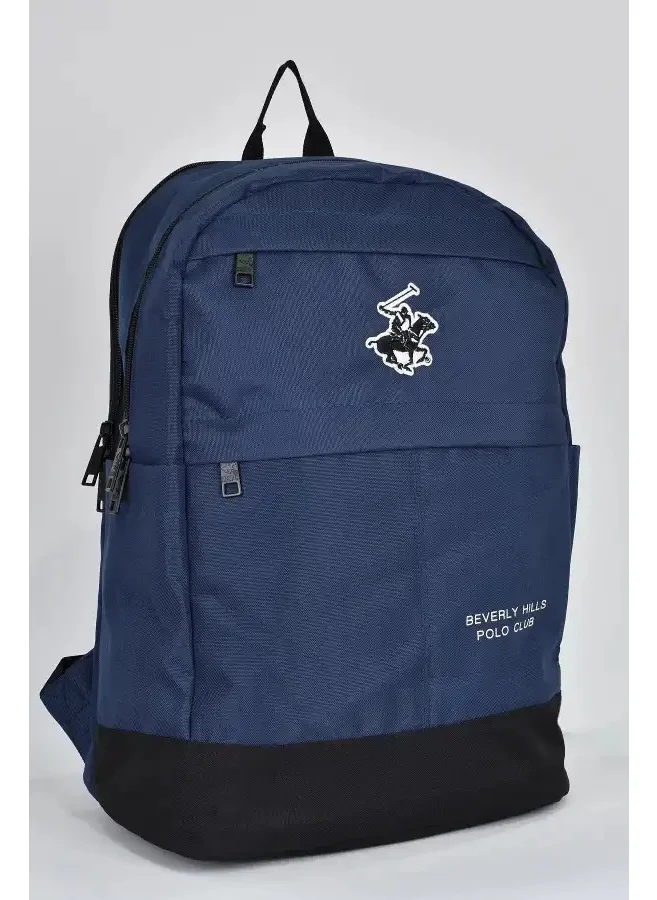 BEVERLY HILLS POLO CLUB Unisex Multi Compartment Daily Travel School Backpack Navy Blue 04168