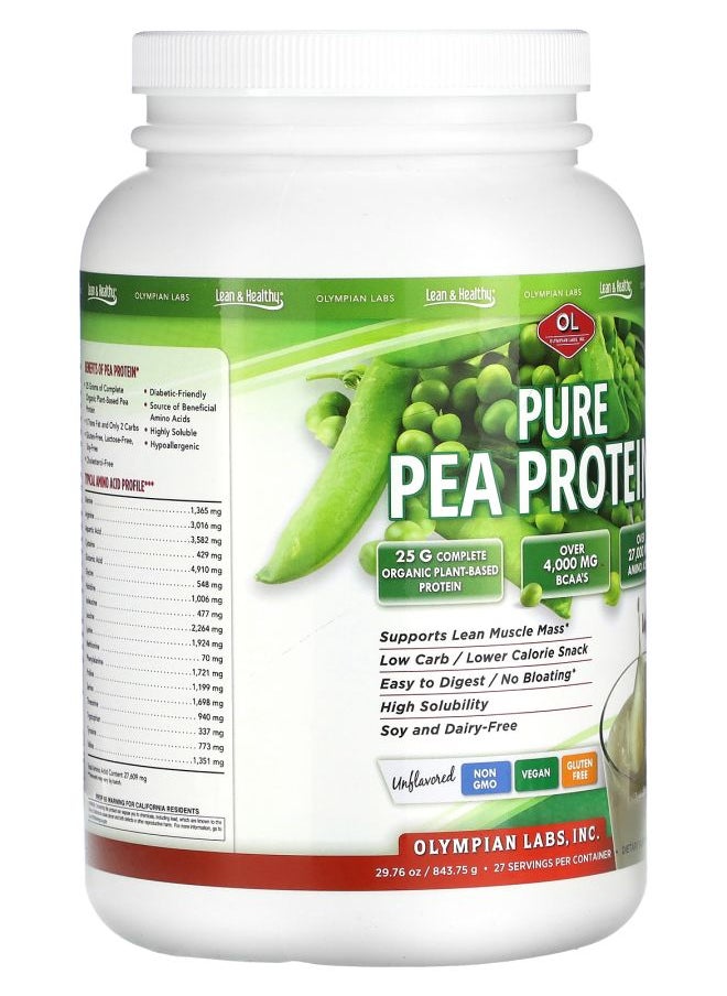 Olympian Labs Pure Pea Protein Unflavored 29.76 oz (843.75 g)  - Image 2