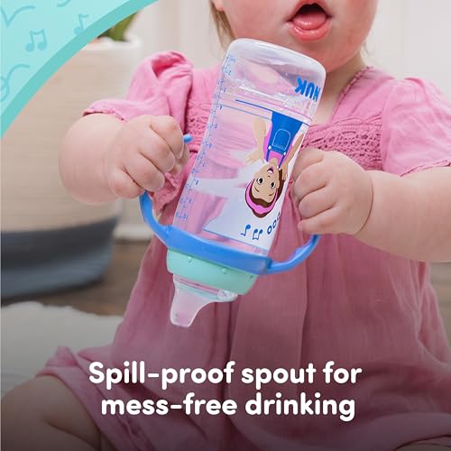NUK Learner Cup, Ms. Rachel, 10 oz, 8+ Months, 2 pack – Soft Spout, Easy-Grip Handles, BPA Free, Spill Proof Transition Sippy Cup - Image 5