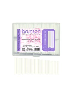 brunson False Nail Tips XXXL Super Long Water Pipe, Natural BWPNNT  - Image 1