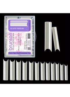 brunson False Nail Tips XXXL Super Long Water Pipe, Natural BWPNNT  - Image 3