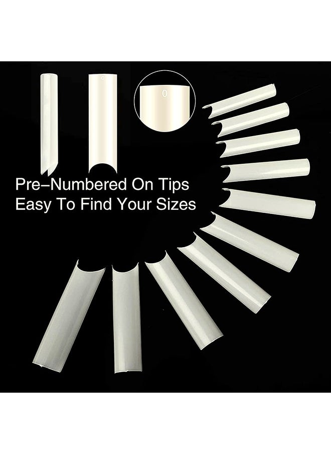 brunson False Nail Tips XXXL Super Long Water Pipe, Natural BWPNNT  - Image 4
