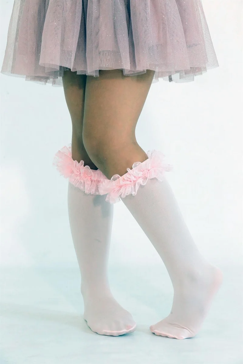 دايمود Tutu Accessory Micro Kids Knee High Socks Pink