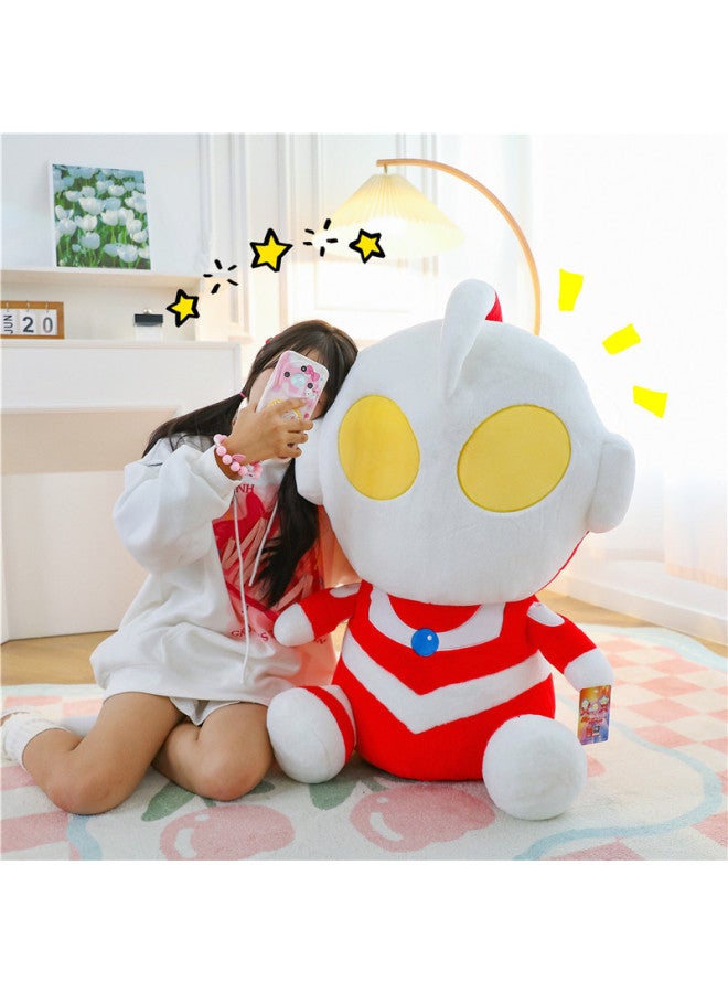 Super Soft Doll Plush Toy Winter Boys' Ragdoll Ultraman Sleeping Pillow Children Doll Bed-Specifications:Savin Ultraman 80cm-Color:Red  - Image 3