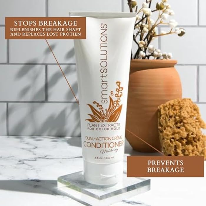 SMART SOLUTIONS Dual-Action Creme Conditioner | Sulfate, Paraben & Sodium Chloride Free| Color Safe & Chemically Treated Hair Safe (8 Fl Oz) - Image 3