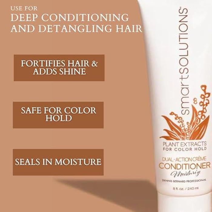 SMART SOLUTIONS Dual-Action Creme Conditioner | Sulfate, Paraben & Sodium Chloride Free| Color Safe & Chemically Treated Hair Safe (8 Fl Oz) - Image 4
