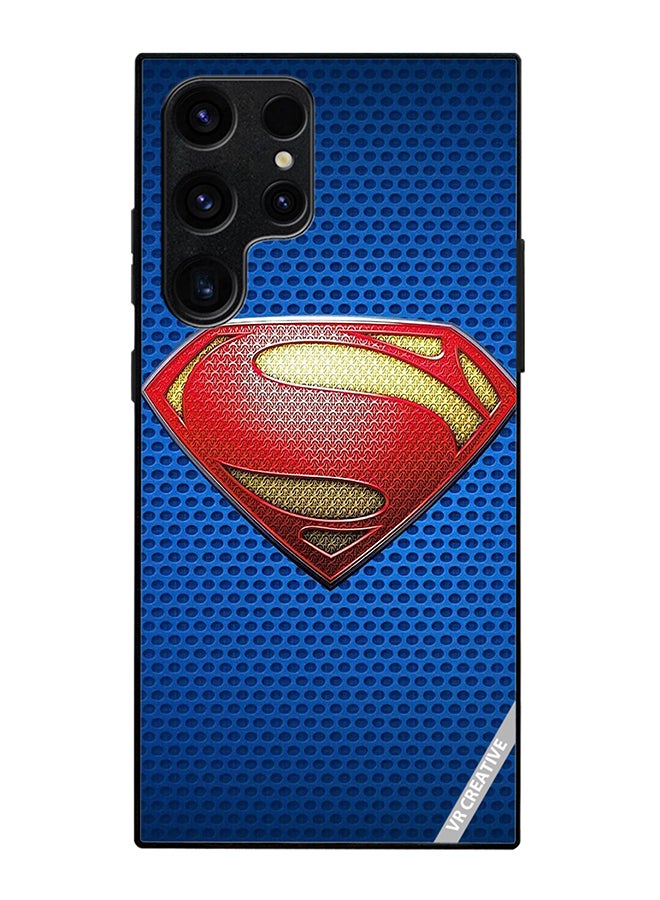 Protective Case Cover For Samsung Galaxy S25 Ultra Superman Logo Design Multicolour