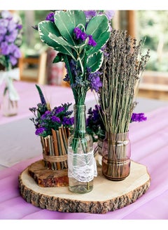 Pllieay Pllieay 8Pcs 8-9 Inch Wood Slices, Natural Wood Slices for Centerpieces Large Unfinished Round Wood Pieces for Ornaments, Wood Circles for Wedding, Table Centerpieces Decor and Other DIY Crafts  - Image 5