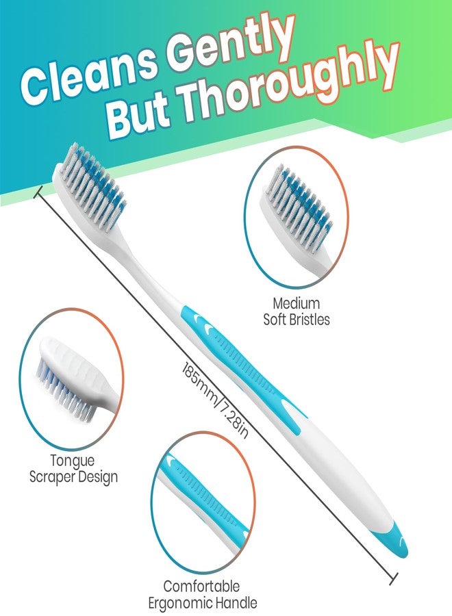 Frekare 100 Pack Individually Wrapped Bulk Toothbrushes for Adults & Kids, Disposable Tooth Brush, Medium Soft Bristles for Travel, Donations, Hotels - Image 4