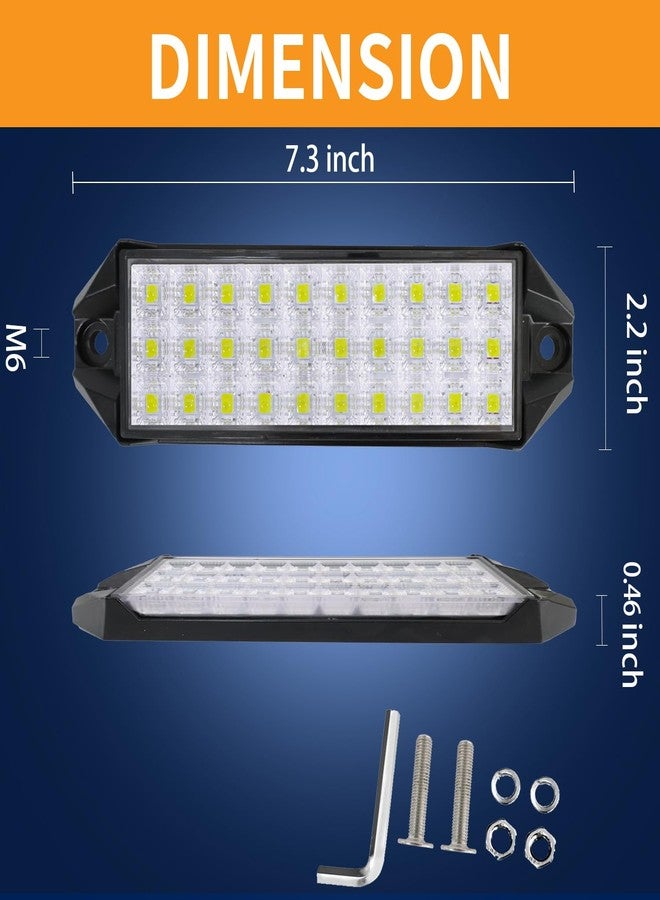 شريط إضاءة LED من سان يونغ، قطعتان، للشاحنات، 6 بوصات، مصابيح خلفية، شعاع إضاءة واسع للشاحنات والجرارات والمركبات الرباعية والقوارب، شريط إضاءة صغير 12 فولت - Image 2
