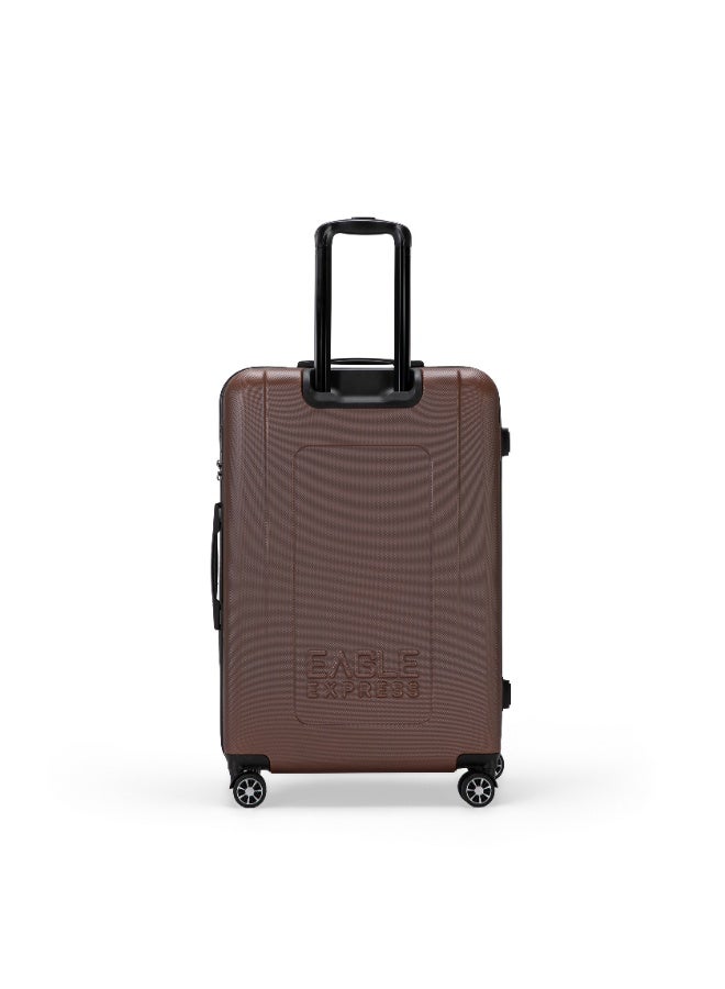 Eagle Express Venture Medium 24-Inch Trolley Suitcase - ABS Hard Shell - Coffee - Free Protective Cover - 1-Year Warranty - Image 2