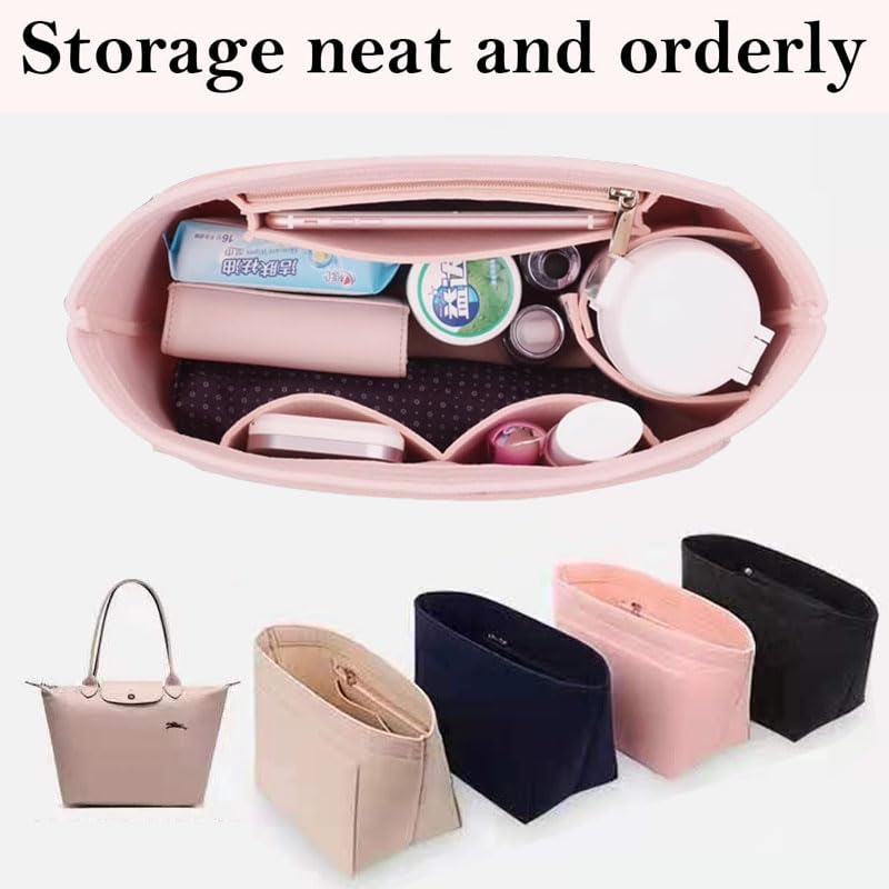Lckaey purse Organizer Insert for le pliage organizer tote insert Large handbag organizer inserts large bag insert 1032black-L - Image 4