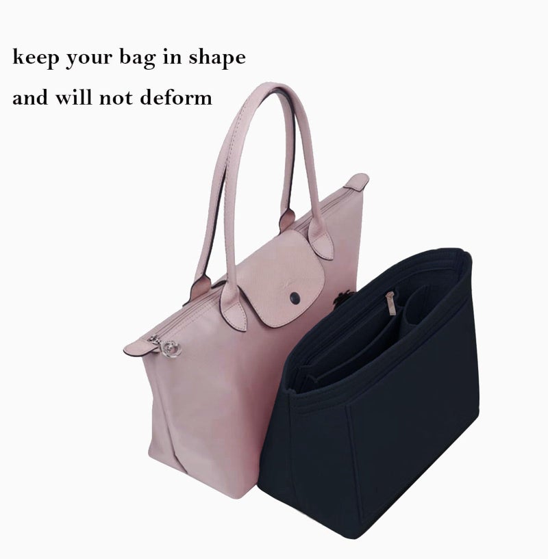 Lckaey purse Organizer Insert for le pliage organizer tote insert Large handbag organizer inserts large bag insert 1032black-L - Image 2