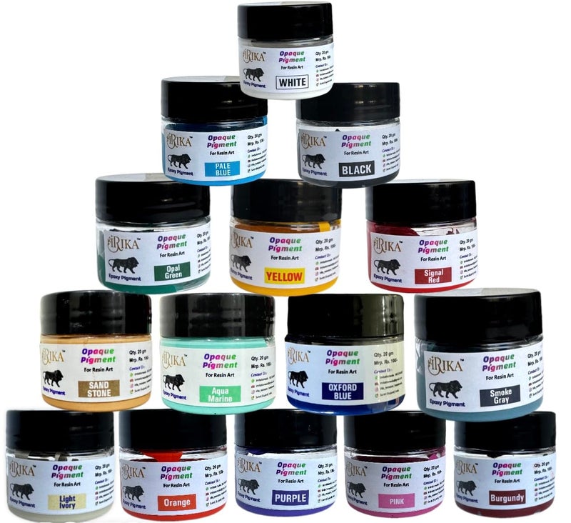 IRIKA Opaque Resin Art Pigment Set - 15 Shades (20g Each) | Vibrant Colors for Resin Art, DIY Projects, and Crafts - Image 1