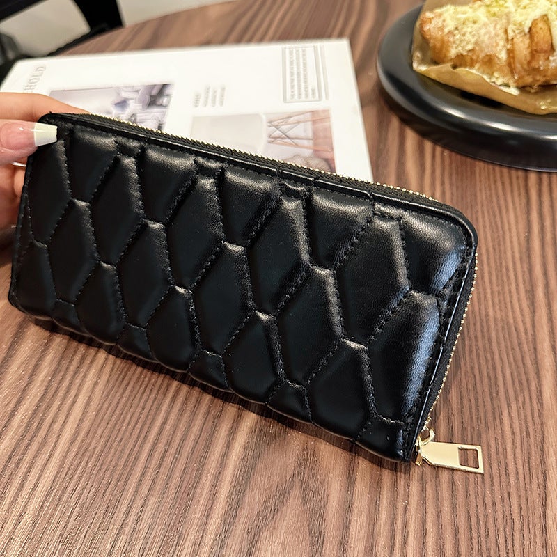 Multifunctional Solid Color PU Leather Wallet, RFID Blocking Design Portable Daily Storage Purse for Cards Cash Coin Business Use - Image 4