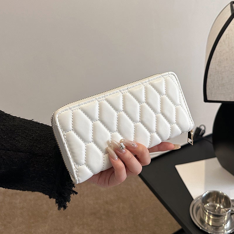Multifunctional Solid Color PU Leather Wallet, RFID Blocking Design Portable Daily Storage Purse for Cards Cash Coin Business Use - Image 1