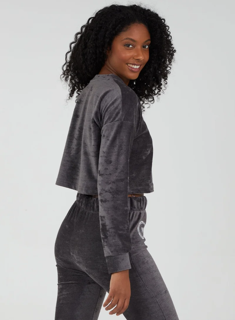 Pink Vanilla Pink Vanilla Long Sleeve Cropped Jumper