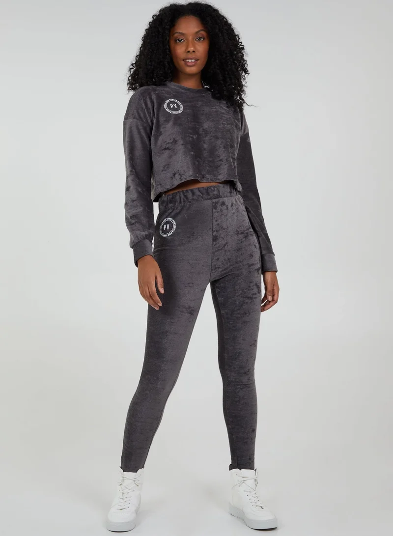 Pink Vanilla  Pink Vanilla Long Sleeve Cropped Jumper for Women | Best Price UAE