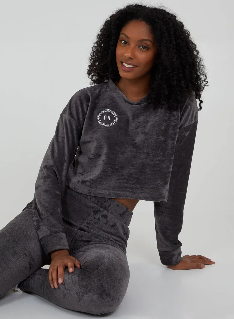 Pink Vanilla  Pink Vanilla Long Sleeve Cropped Jumper for Women | Best Price UAE