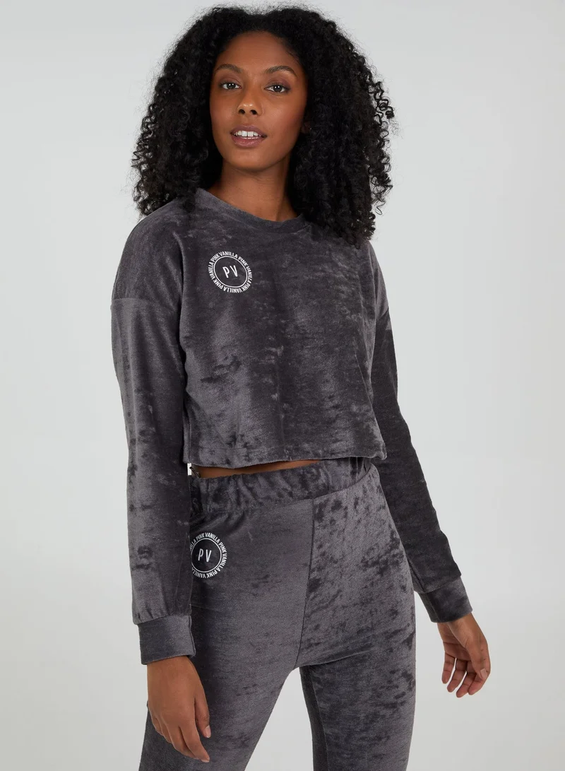 Pink Vanilla  Pink Vanilla Long Sleeve Cropped Jumper for Women | Best Price UAE