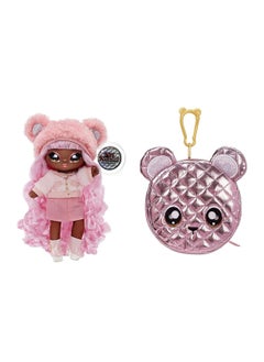 Na! Na! Na! Surprise Na! Na! Na! Surprise 19cm Cali Grizzly Doll - Glam Series 1, Collectible Soft Fashion Doll with Metallic Bear Purse  - Image 1