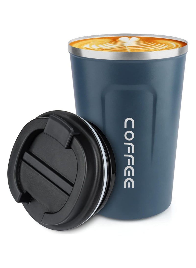 Portable Stainless Steel Vacuum Mug DarkBlue 380ml - Image 1