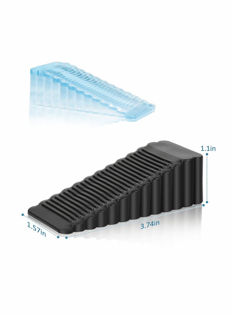 Rubber Door Stopper 5 Pack Anti-Slip Door Stop Wedge Security Heavy Duty Door Stopper Works On All Floor Types and Carpet for Home School Hospital Works - Image 2