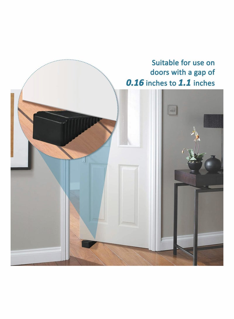 Rubber Door Stopper 5 Pack Anti-Slip Door Stop Wedge Security Heavy Duty Door Stopper Works On All Floor Types and Carpet for Home School Hospital Works - Image 3