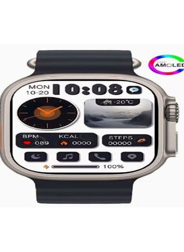 Generic HK8 Pro Max 2.12" AMOLED screen Ultra Smart Watch Series 8 49mm Memory 256MB Battery 320mAh Compass NFC Waterproof IP68 Wireless Charging Black  - Image 2