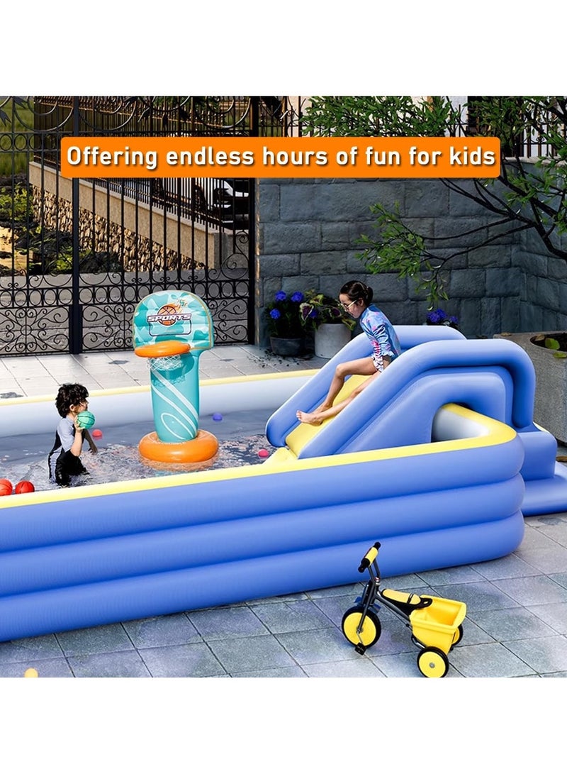 تابيت زلاجة حمام سباحة قابلة للنفخ زلاجة مائية للسباحة لوازم حمامات السباحة الصيفية ترامبولين عالمي سلم زلاجة الفناء الخلفي - Image 5