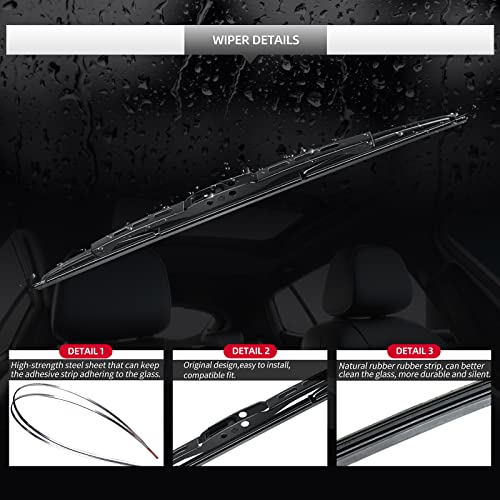 GARDIMU Replacement for Chevrolet Equinox 2018 2019 2020 2021 2022 2023 2024 Rear Windshield Wiper Blade and Arm Assembly-All-weather Back Window Wiper Arm Blade Complete Set - Image 4