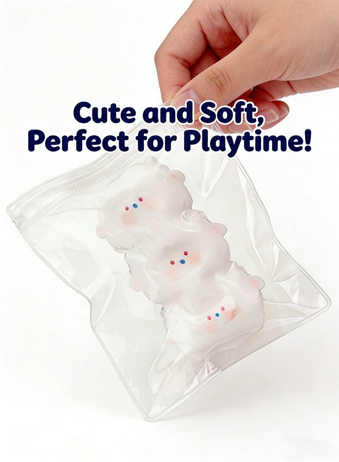 اليدوية Squishy الدب الإجهاد الإغاثة الألعاب للبالغين / الأطفال ، لطيف وناعم الحسية فيدج الألعاب ، المثالية ضغط ألعاب هدية لعب المكتب ، الحفلات المفضلة ، وهدايا عيد الفصح (4 قطع) - Image 5