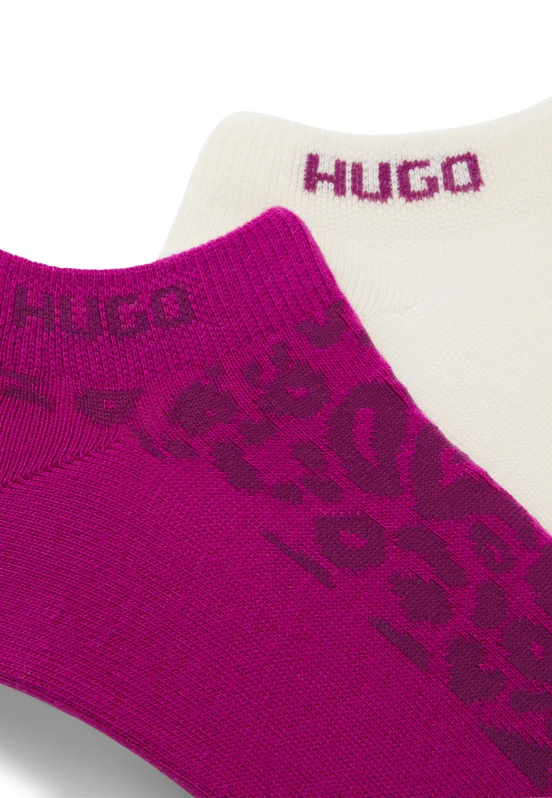 هوجو Two-pack of ankle-length cotton-blend socks