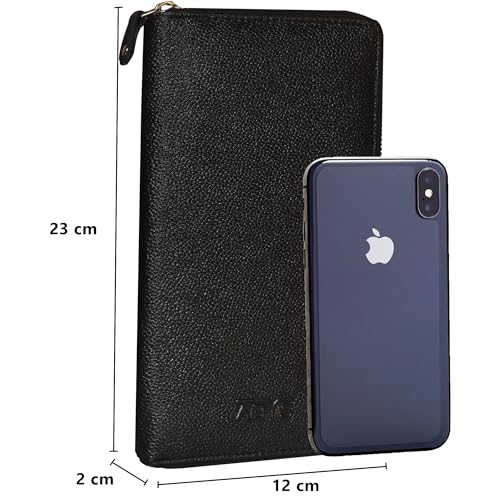ABYS Genuine Leather RFID Protected Passport Holder for Men and Women(5117ABIA1_Black) - Image 2