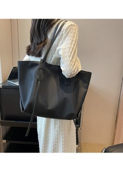 Generic Women's One Shoulder Tote Bag Handbag Large Capacity Crossbody Bag Fashion Travel Shoulder Bag Suitable for Women Girls College Students (Black)  - Image 3