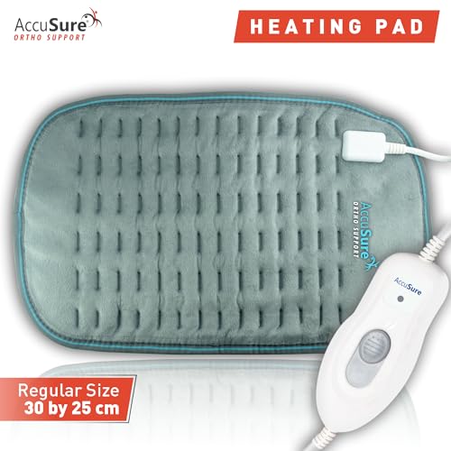 AccuSure T001 Electric Heating Pad (30×25 cm) for Men & Women | Compact Size | Muscle Relaxation, Menstrual Pain, Cramps, Backache & Stress Relief | Soft Fabric | Fast Warm-Up | Temperature Control - Image 2
