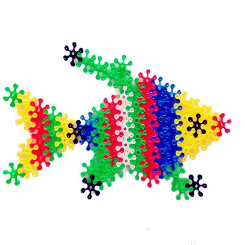 3D Stereo Color Plum Blossom Shape Kidsren'S Building Blocks Kindergarten Boys And Girls 3-6 Years Old Educational Desktop Toys - Image 5