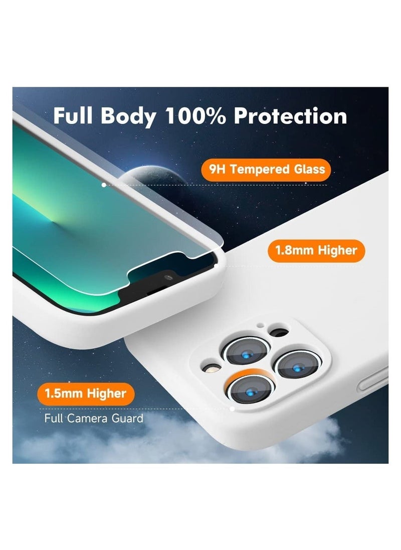 Raxoom Silicone Magnetic Case for iPhone 12 Pro Max with 2 Pack Tempered Glass Screen Protector Magsafe Case - Image 4