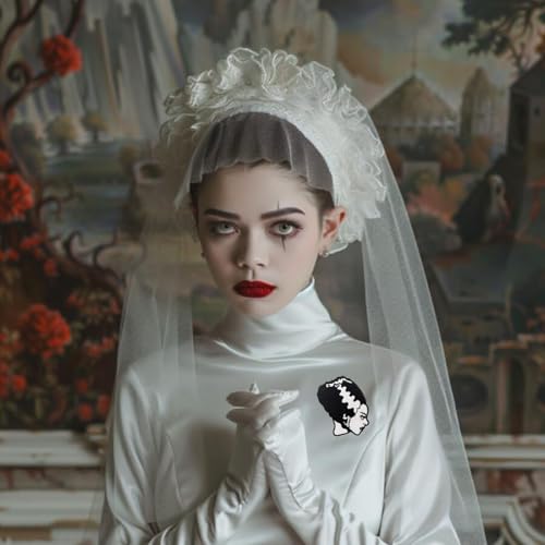 Cute-Patch 3'' Bride of Frankenstein Embroidered Iron On or Sew On Patch Cosplay Costume Badge - Image 5