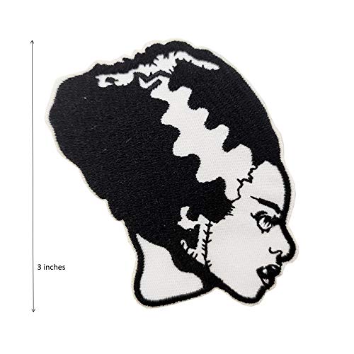 Cute-Patch 3'' Bride of Frankenstein Embroidered Iron On or Sew On Patch Cosplay Costume Badge - Image 2