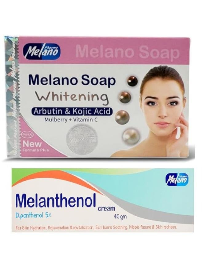 MELANO Soap Whitening Arbutin+ Kojic  Acid100G+Melanthenol Cream40G  - Image 1