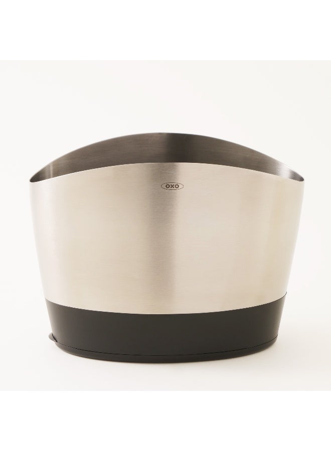 OXO حامل أدوات المطبخ من الفولاذ المقاوم للصدأ، فضي 8.4"* 4.75"* 6.25" - Image 2