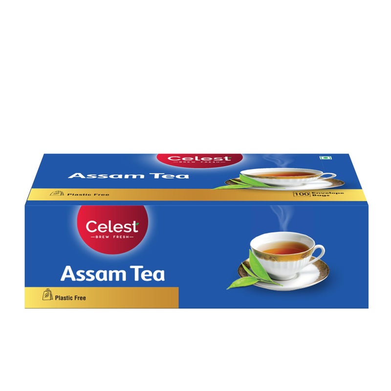 Celest Assam Tea 100 Tea Bags (Pack of 2) | Assam Black Tea | 200 Bags - Image 3